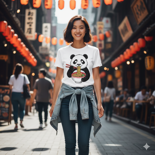 🍜 Slurp Master: Edición Premium - Camiseta Panda Ramen